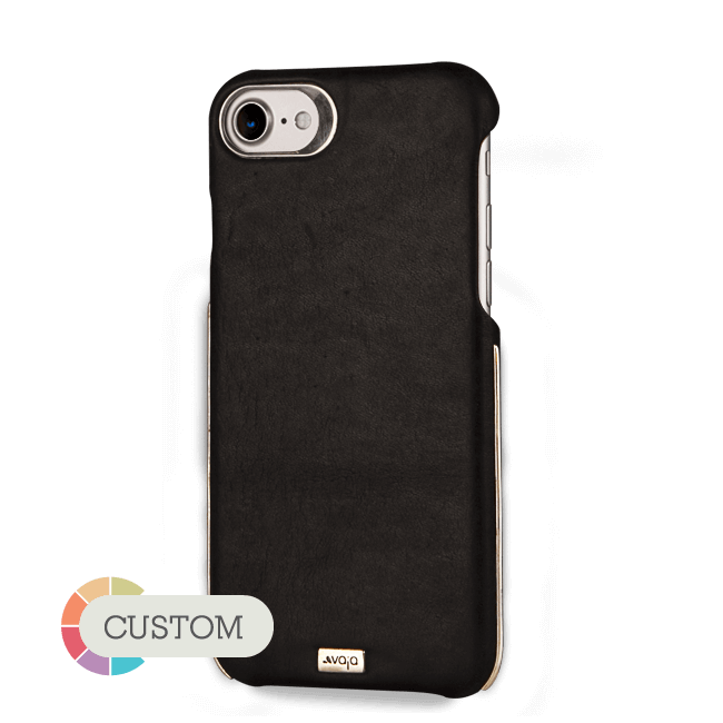Grip Silver - Premium iPhone 8 leather case - Vajacases