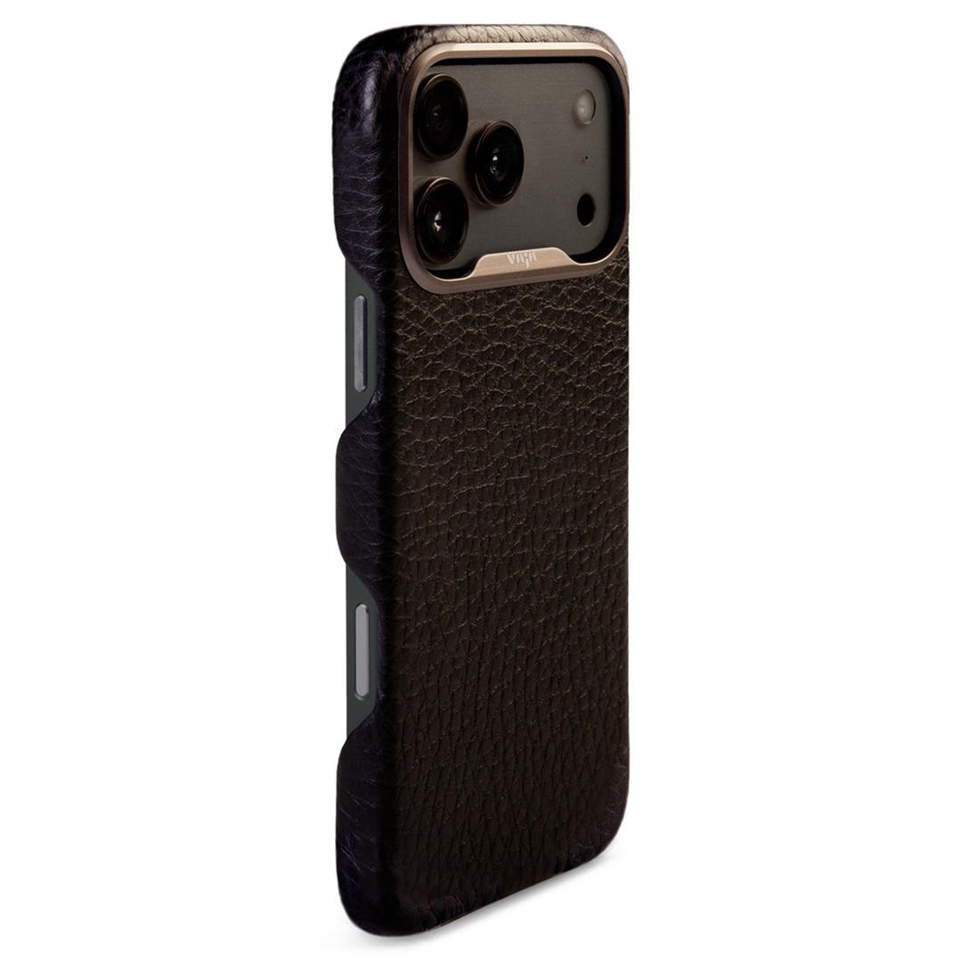 Custom Grip iPhone 17 Series leather case with Magsafe