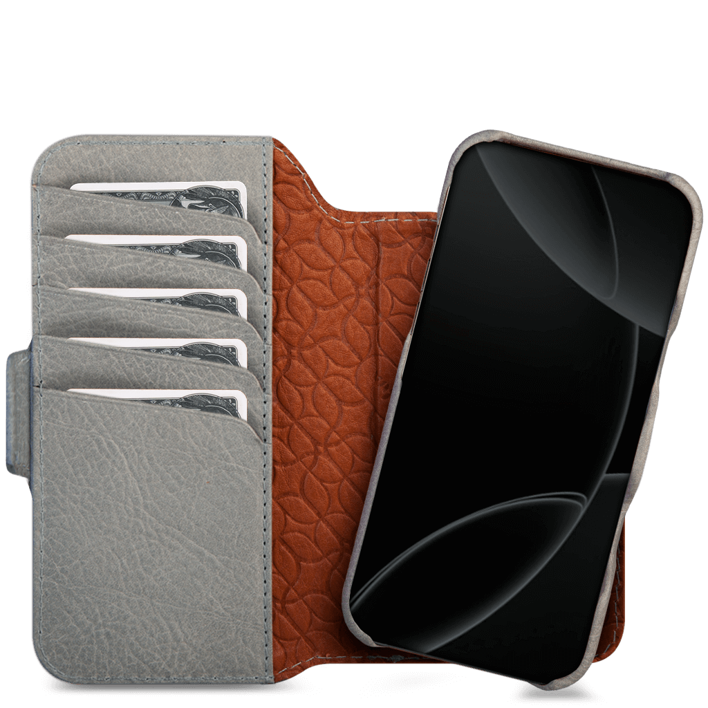 2 in 1 Detachable Leather wallet case for iPhone 15 Pro Max