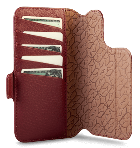 V Mag Wallet Wrap Iphone 15 Ruby Wine
