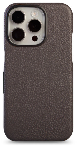 Floater leather case in Gull Gray