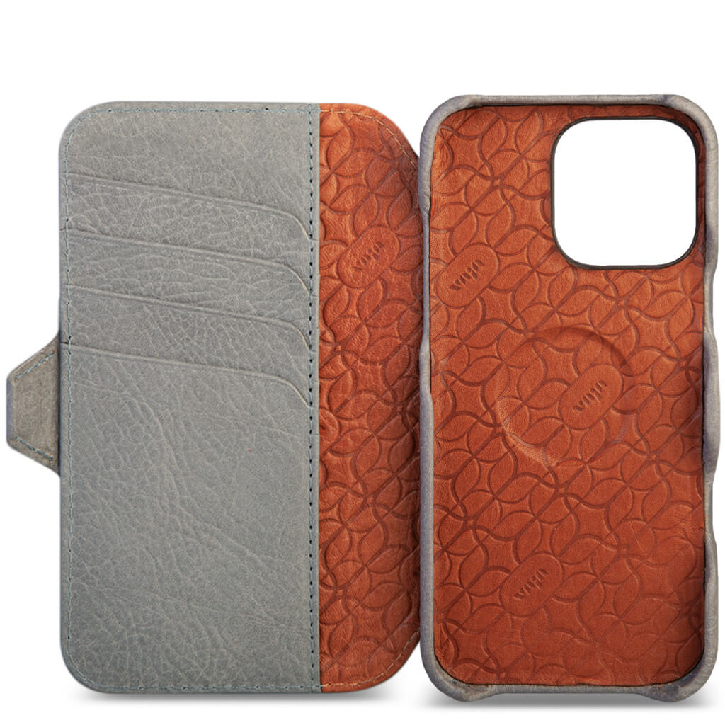 Wallet - iPhone 16 Pro leather case V-Mag - Vaja