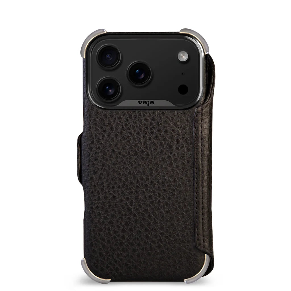 Wallet Buckler – iPhone 17 Pro Leather Wallet Case with MagSafe - Vaja