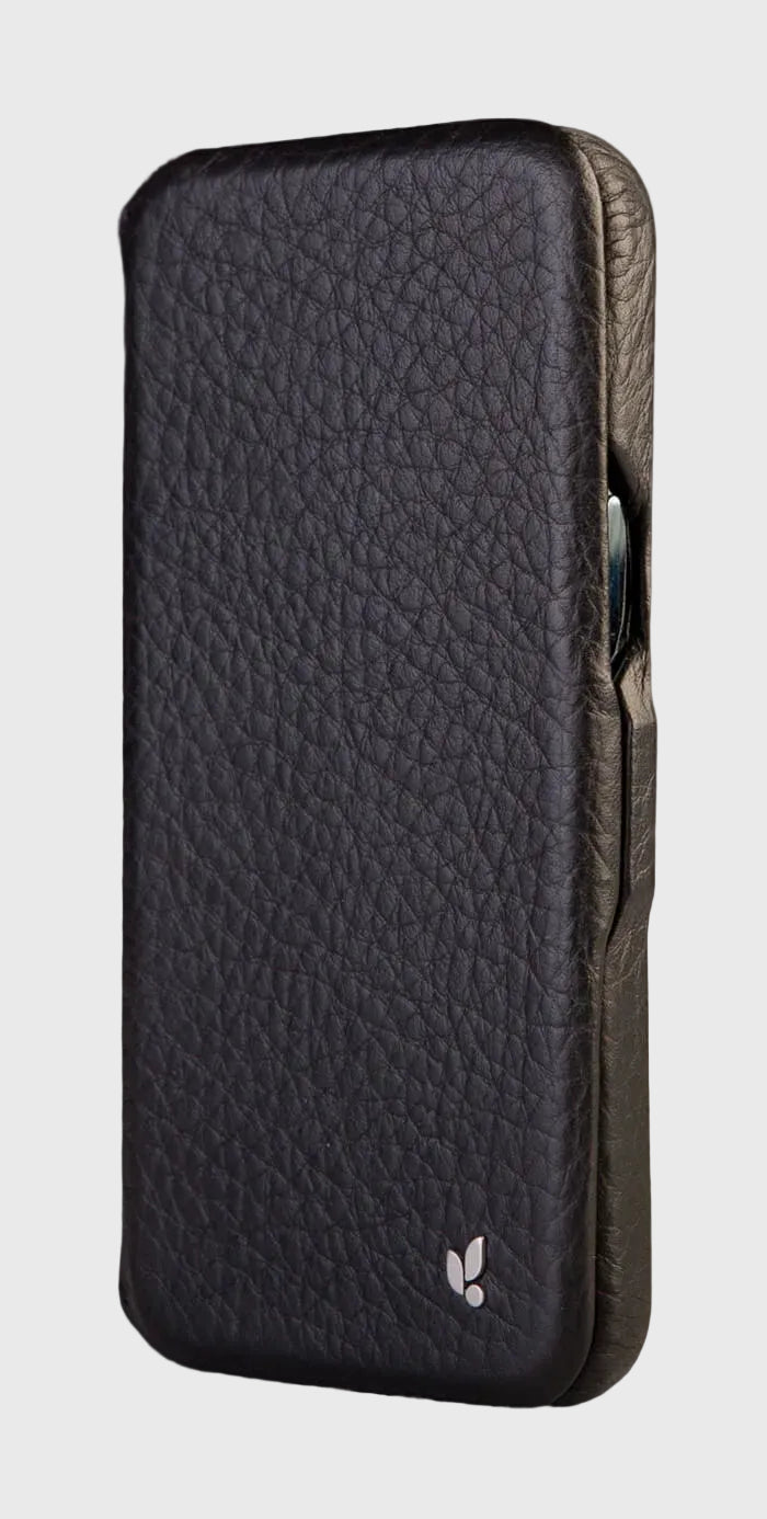 iPhone 14 leather case Pro Max Folio Black