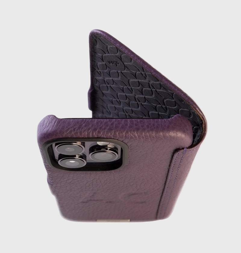iPhone 14 leather case Pro Max Folio back view