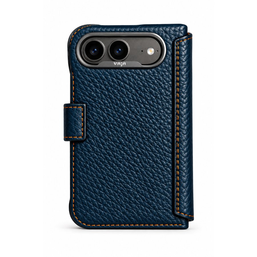 iPhone Duo Wallet Leather Case by Vaja, handcrafted in full-grain Patagonia leather