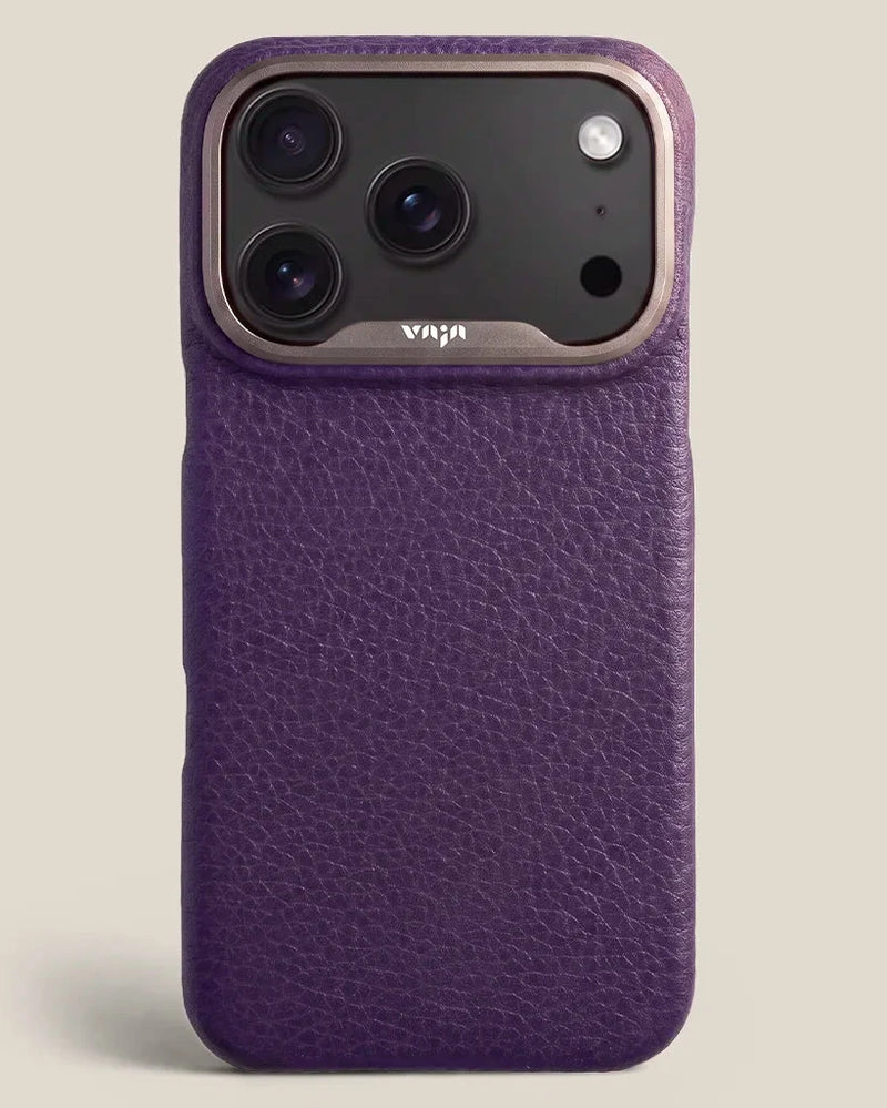Grip for iPhone 18 Pro Series Leather Case Purple