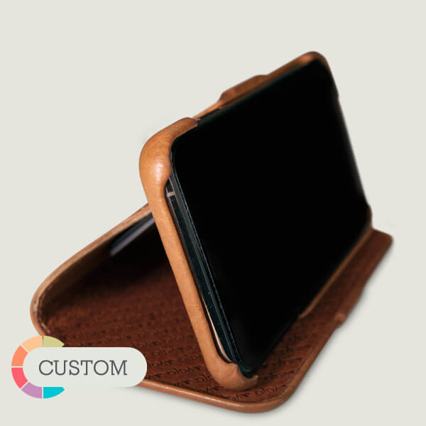 Custom Folio Wallet Stand iPhone Xs Max Leather Case - Vajacases