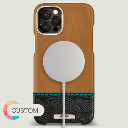 Customizable Grip Duo iPhone 12 Pro Max Leather Case - Vaja