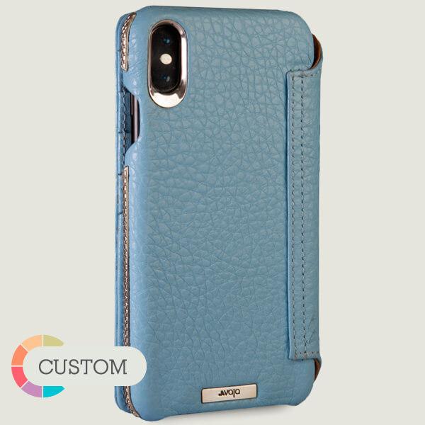 Custom Wallet Silver iPhone XS Max Leather Cases