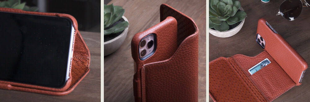 Folio Stand iPhone 11 Pro Max wallet leather case