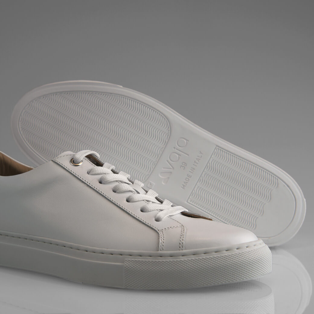 Urban White Leather Sneakers