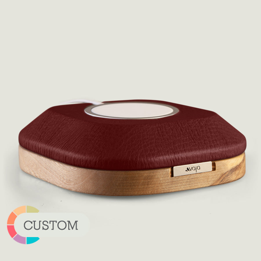 Customizable Magsafe Wood and Leather Mount - Vaja