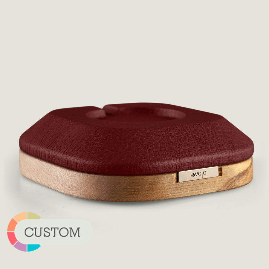 Customizable Magsafe Wood and Leather Mount - Vaja