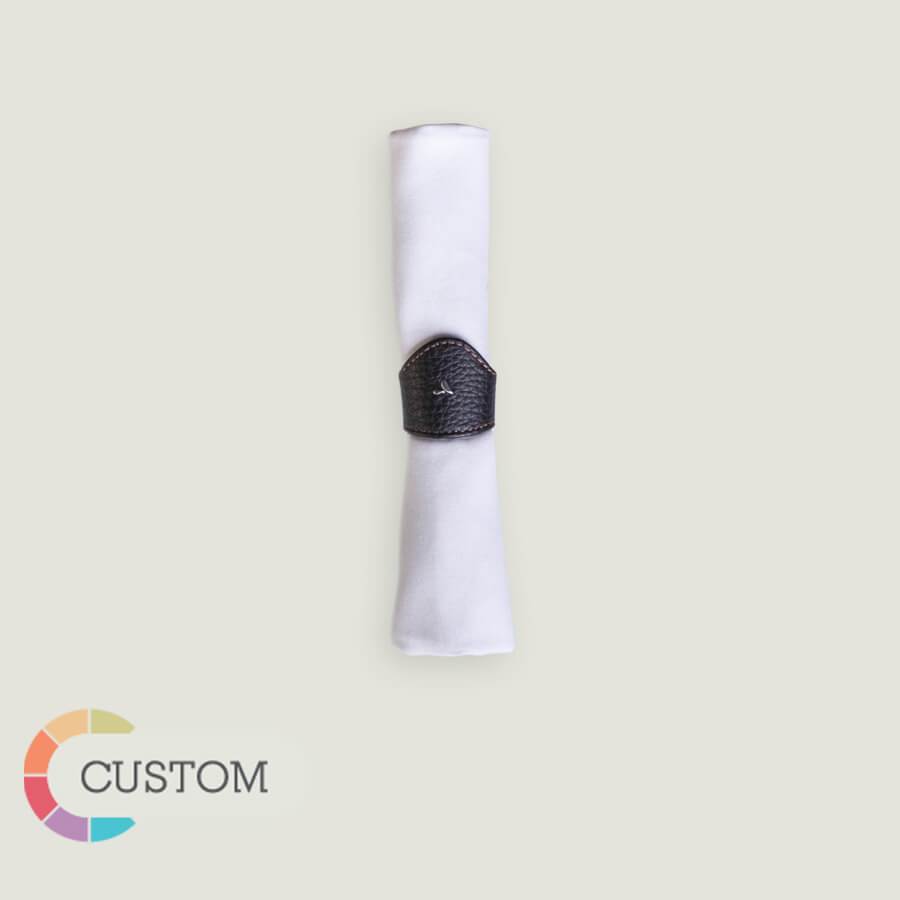 Customizable Leather napkin ring - Vaja