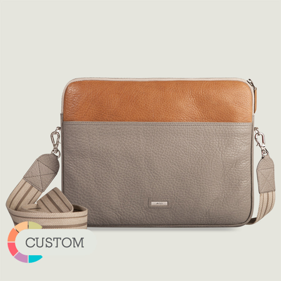 Custom iPad Pro 11" Zippered Leather Pouch - Vaja