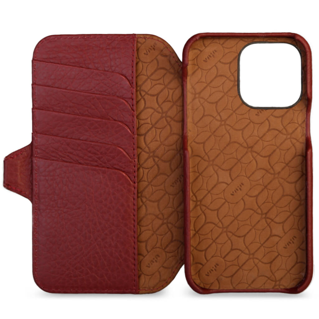 Wallet iPhone 14 Pro Max leather case with MagSafe - Vaja