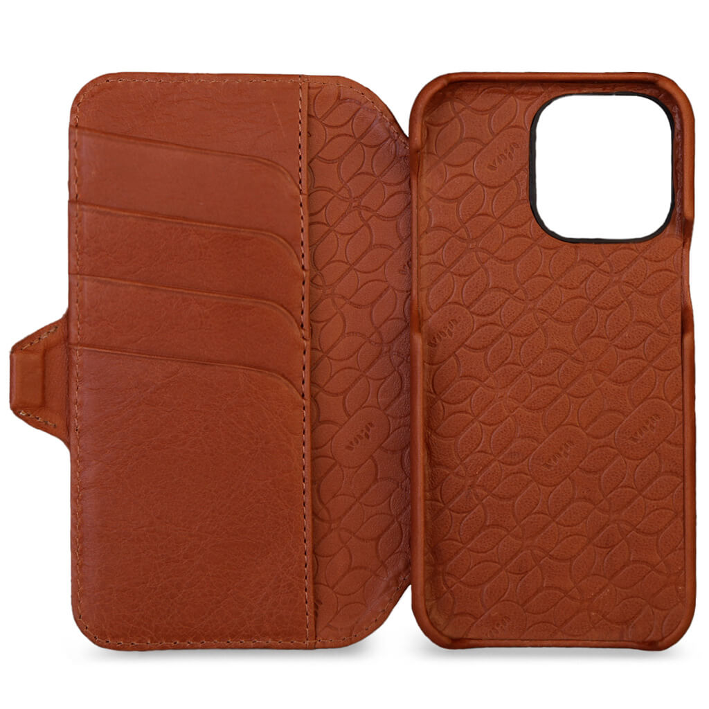 Wallet iPhone 14 Pro leather case Magsafe ready - Vaja