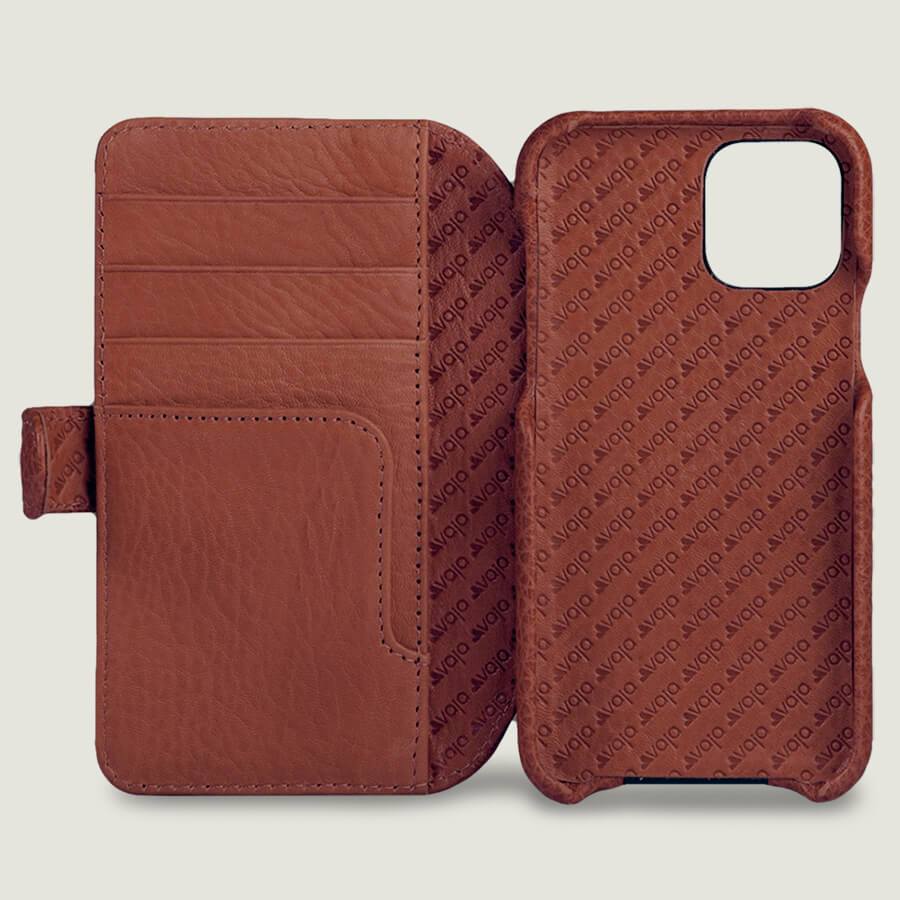 iPhone XI R Wallet leather case with magnetic closure - Vaja