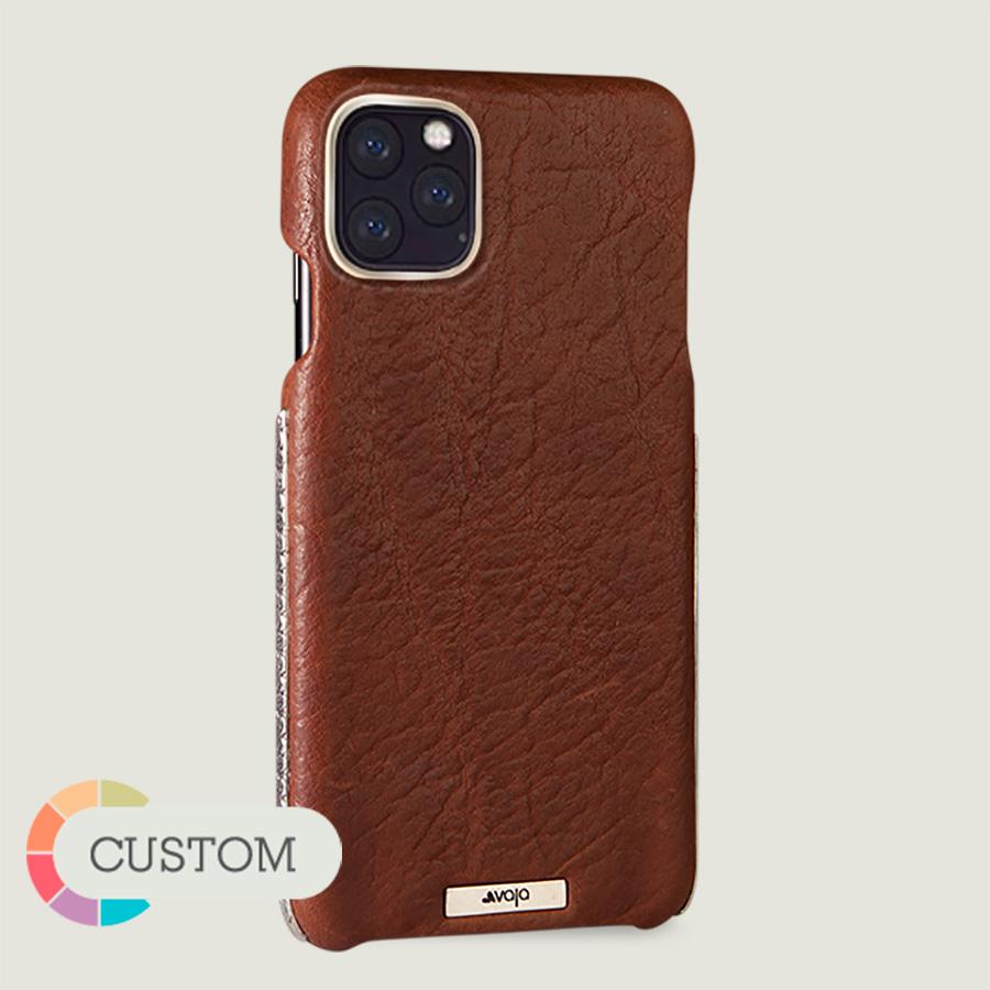Custom Silver Grip iPhone 11 Pro leather case - Vaja