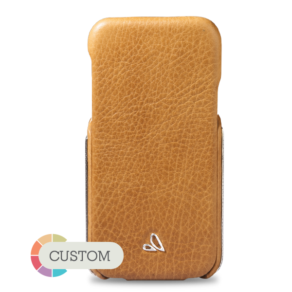 Custom Top Silver iPhone X Leather Case