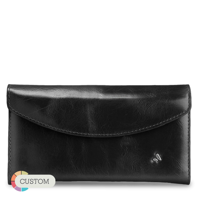 Classic Leather Lady Wallet - Premium leather Horizontal lady wallet - Wallets - 1