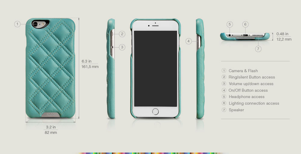 Grip Matelassé - Quilted iPhone 6 Plus/6s Plus Leather Case