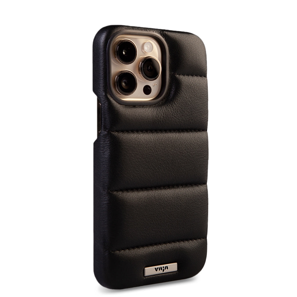Puffer iPhone 14 Pro Leather Case - Vaja