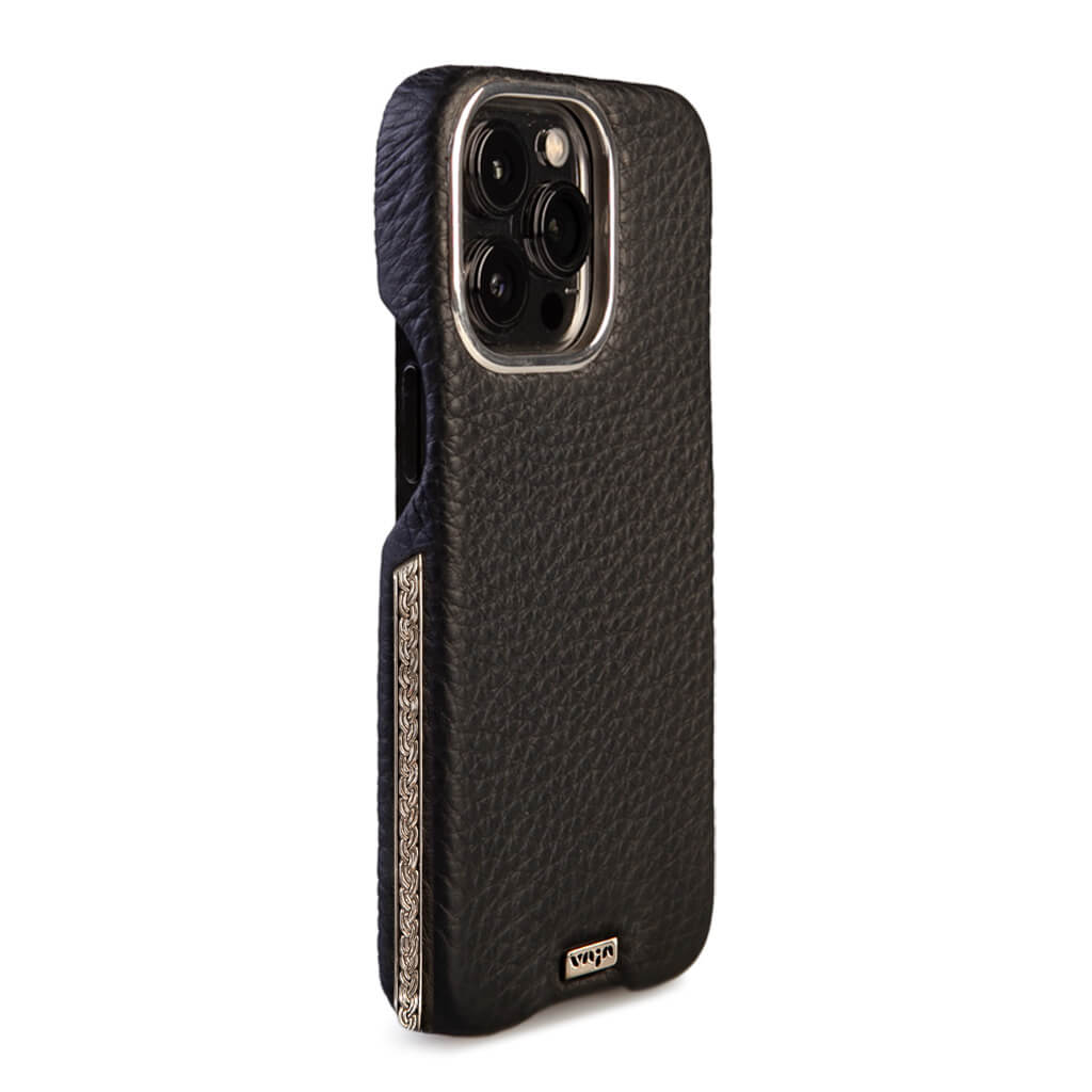 Silver Grip iPhone 14 Pro Leather Case