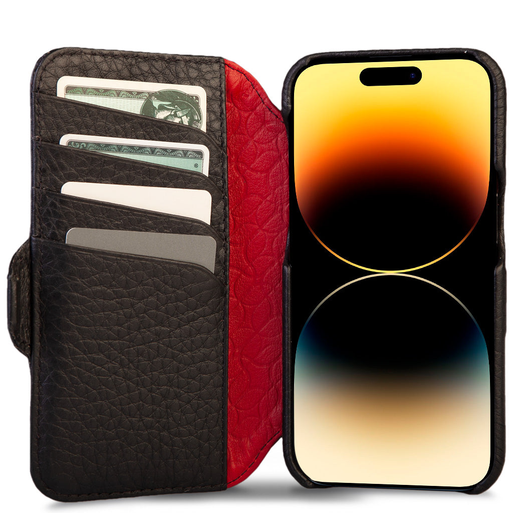Wallet iPhone 14 Pro GTR leather case - Vaja