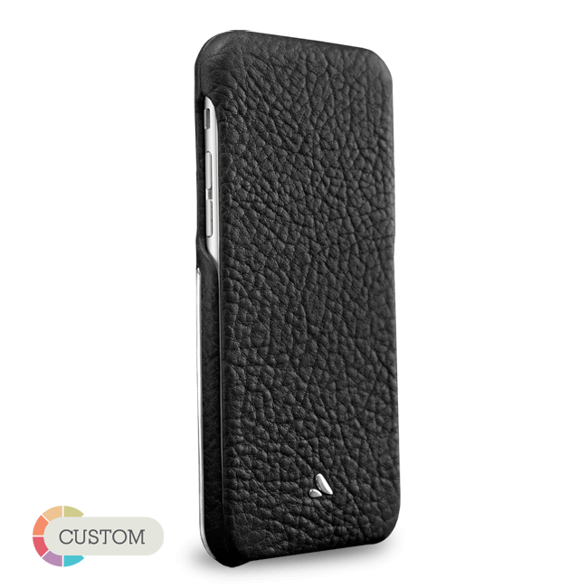 Customizable Top Silver Argento - Luxury iPhone 6/6s leather cases - Top Flip for iPhone 6/6s - 1