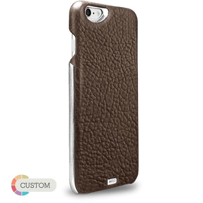 Customizable Grip Silver Montana - Unique iPhone 6 Plus/6s Plus leather case