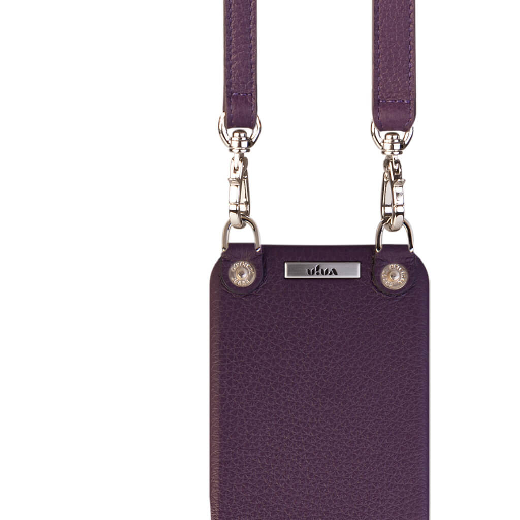 Custom Crossbody iPhone 14 leather case - Vaja