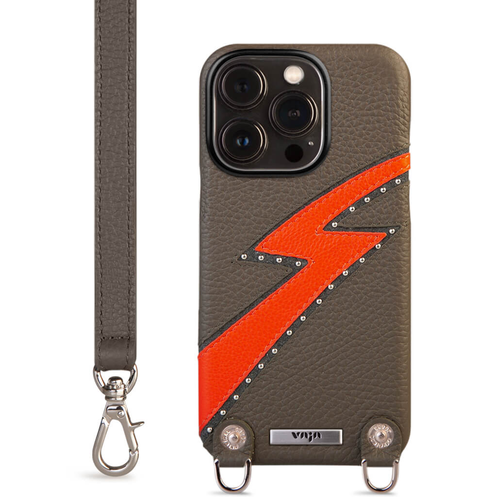 Custom Crossbody iPhone 14 leather case - Vaja