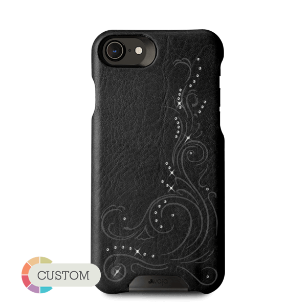 Customizable Grip Crystal - iPhone 7 Luxury leather case with Swarovski crystals