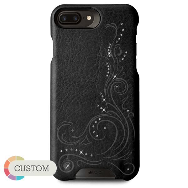 Customizable Grip Crystal - iPhone 8 Plus  Luxury leather case with Swarovski crystals - Vajacases