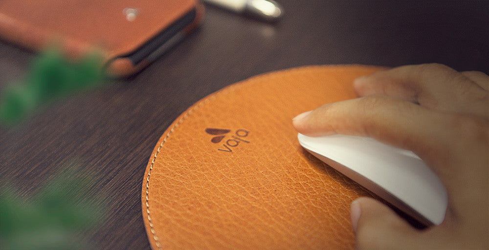 Leather Round Mouse Pad